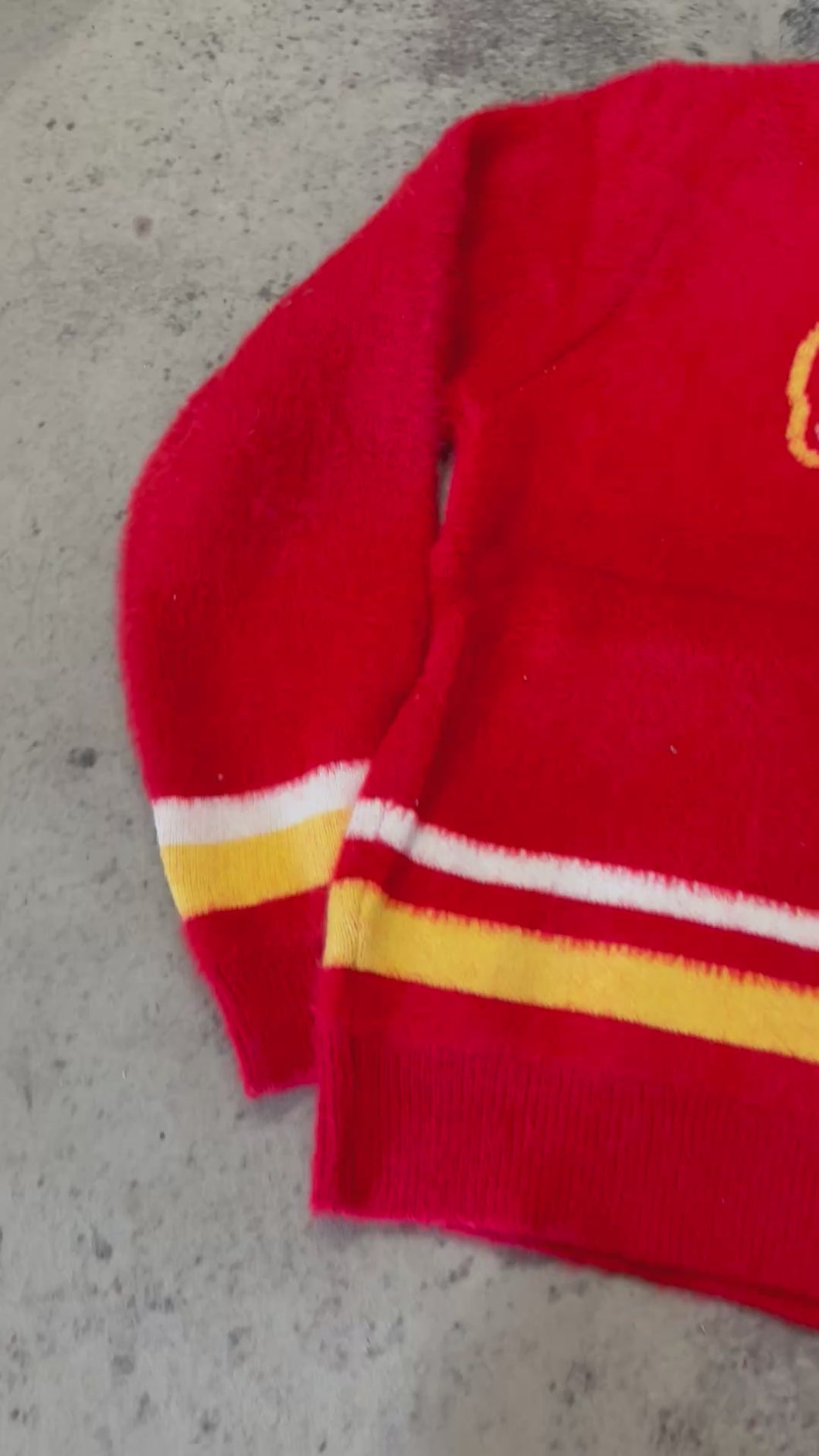Chiefs Fuzzy Zip-Up Sweater