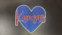 Load and play video in Gallery viewer, Kansas Heart Sequin X-Large Patch
