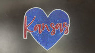 Kansas Heart Sequin X-Large Patch
