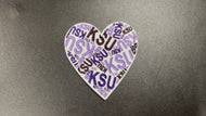 KSU Scattered Heart Embroidered Small Patch