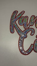 Load and play video in Gallery viewer, Kansas City - Red Outline with Silver Sequin X-Large Patch
