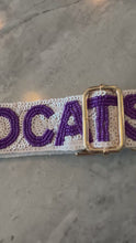 Load and play video in Gallery viewer, K-State Wildcats Adjustable Sequin and Bead Purse Strap
