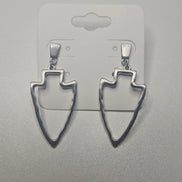 Silver OR Gold Sleek Hammered Arrowhead Earrings on Post