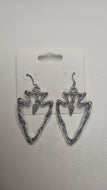 Antique Silver Arrowhead Earrings