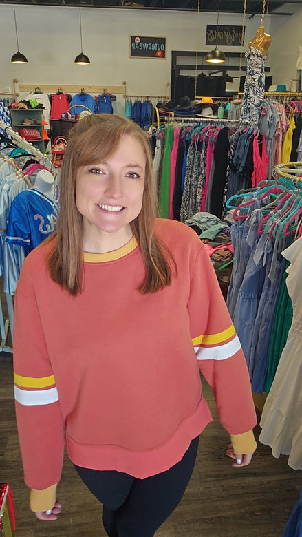 Retro First Down Side Slit Sweatshirt