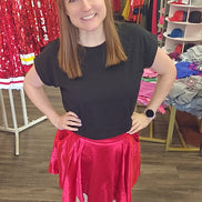 Metallic Skater Skort with Pockets