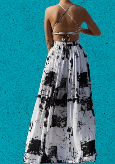 “Burn It Down” Open Back Maxi Dress