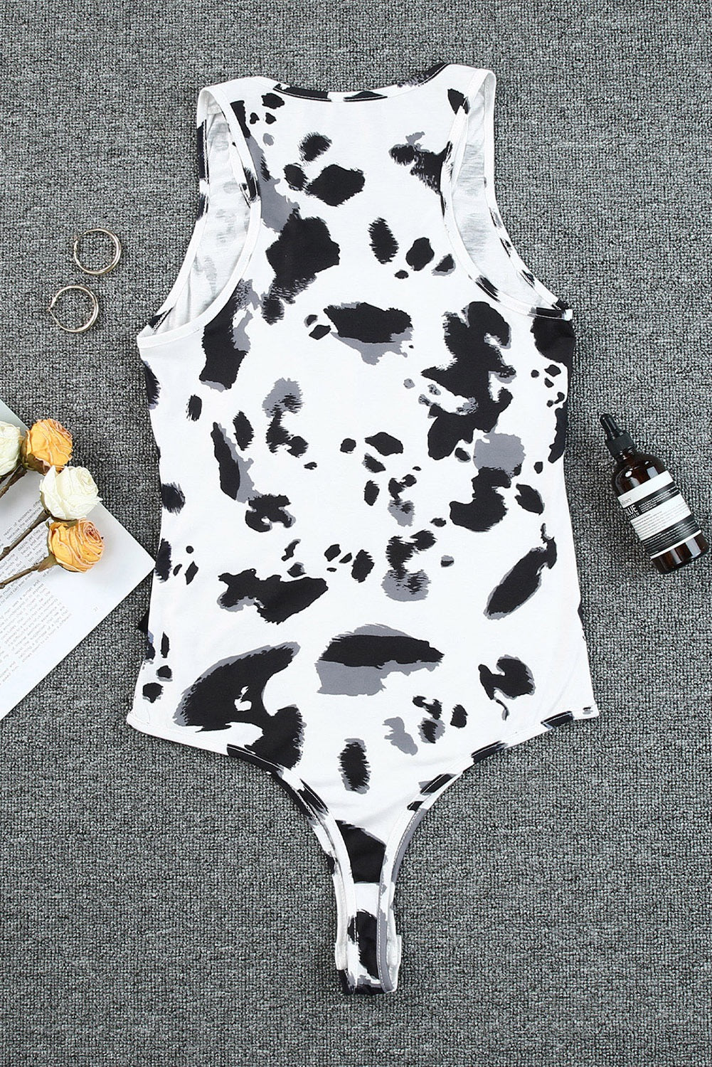Cow print bodysuit