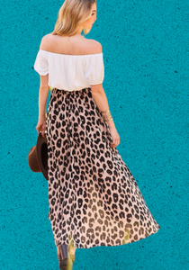 “Accidentally In Love” Leopard Print with Off Shoulder Dress
