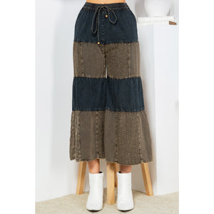 Young Threads Stonewash Tiered Pants