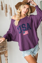 Load image into Gallery viewer, BucketList Purple USA Sweater
