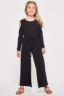 kids cold shoulder jumpsuit