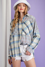 Load image into Gallery viewer, eesome Mint Blue Plaid Top
