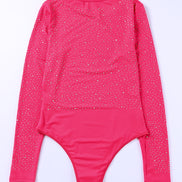 Pink Rhinestone Bodysuit