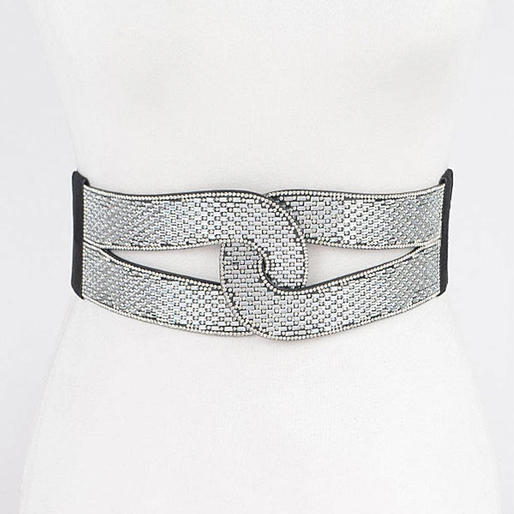 RHINESTONE ELASTIC BELT PB-8649