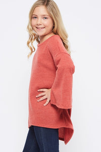 Kids Solid Sweater Top
