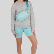 KIDS 3 Piece Set with Sweatshirt, Biker Shorts, and Fanny Bag