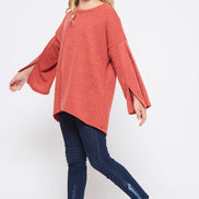Kids Solid Sweater Top