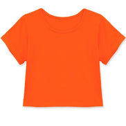 KIDS Crop Tee w/rolled Sleeve