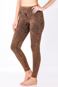 Mineral Washed Leggings Americano