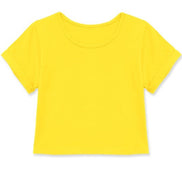 KIDS Crop Tee w/rolled Sleeve