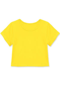 KIDS Crop Tee w/rolled Sleeve