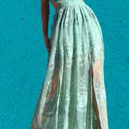 “Bad Girl Phase” Lace Maxi Dress with Open Back