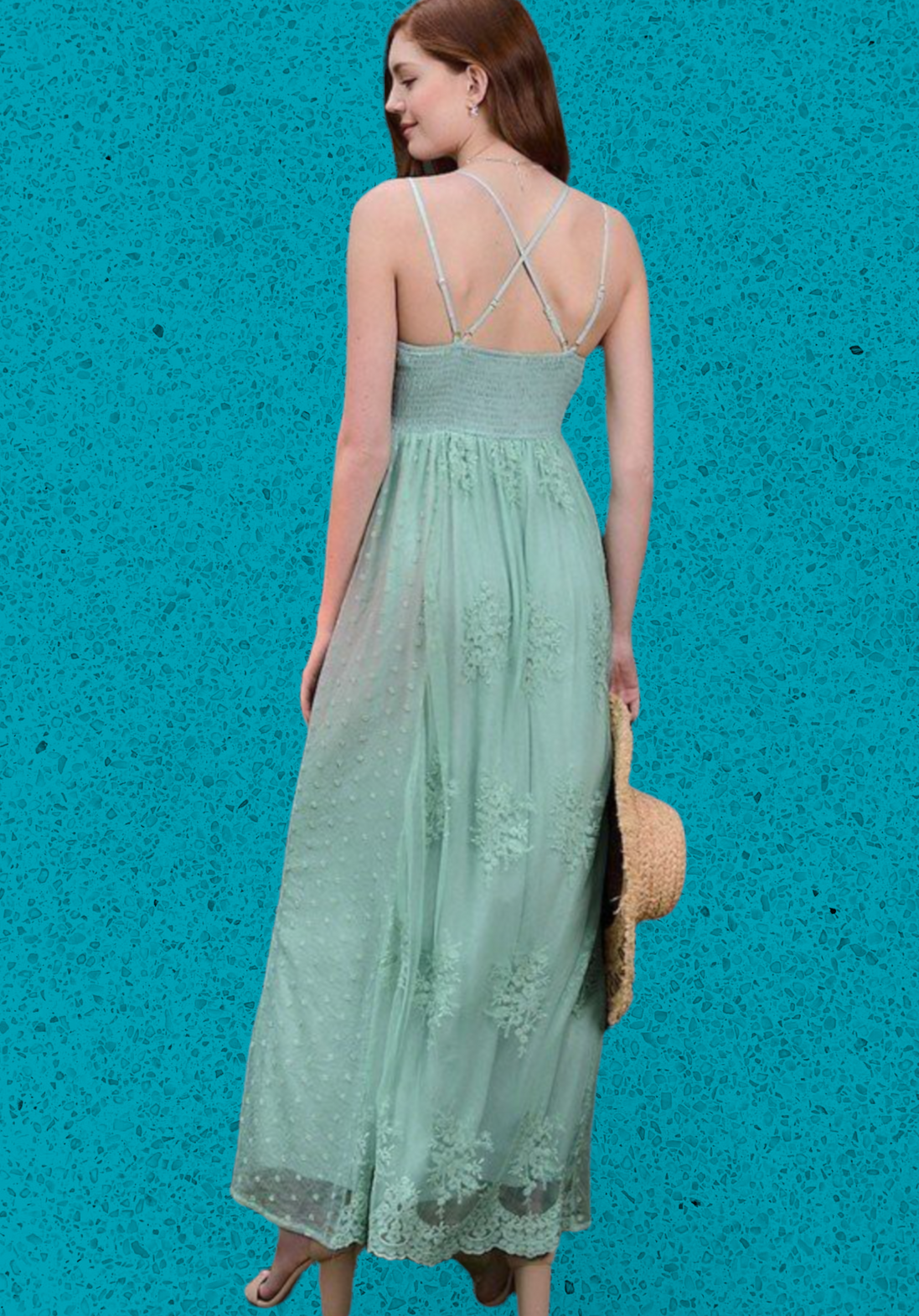 “All of Me” Maxi Dress with Lace Trim