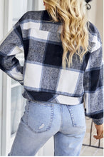 Load image into Gallery viewer, Plaid Cropped Button Jacket
