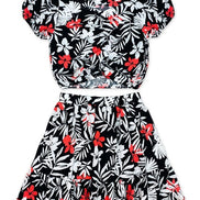 KIDS Set with Puff Sleeve Crop and Skirt