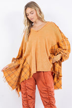 Load image into Gallery viewer, J Her Mineral Wash Rust Plaid Pullover
