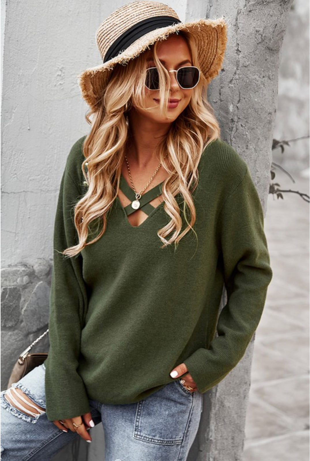 Criss Cross Front Sweater