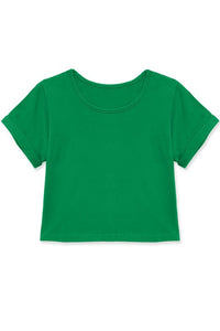 KIDS Crop Tee w/rolled Sleeve