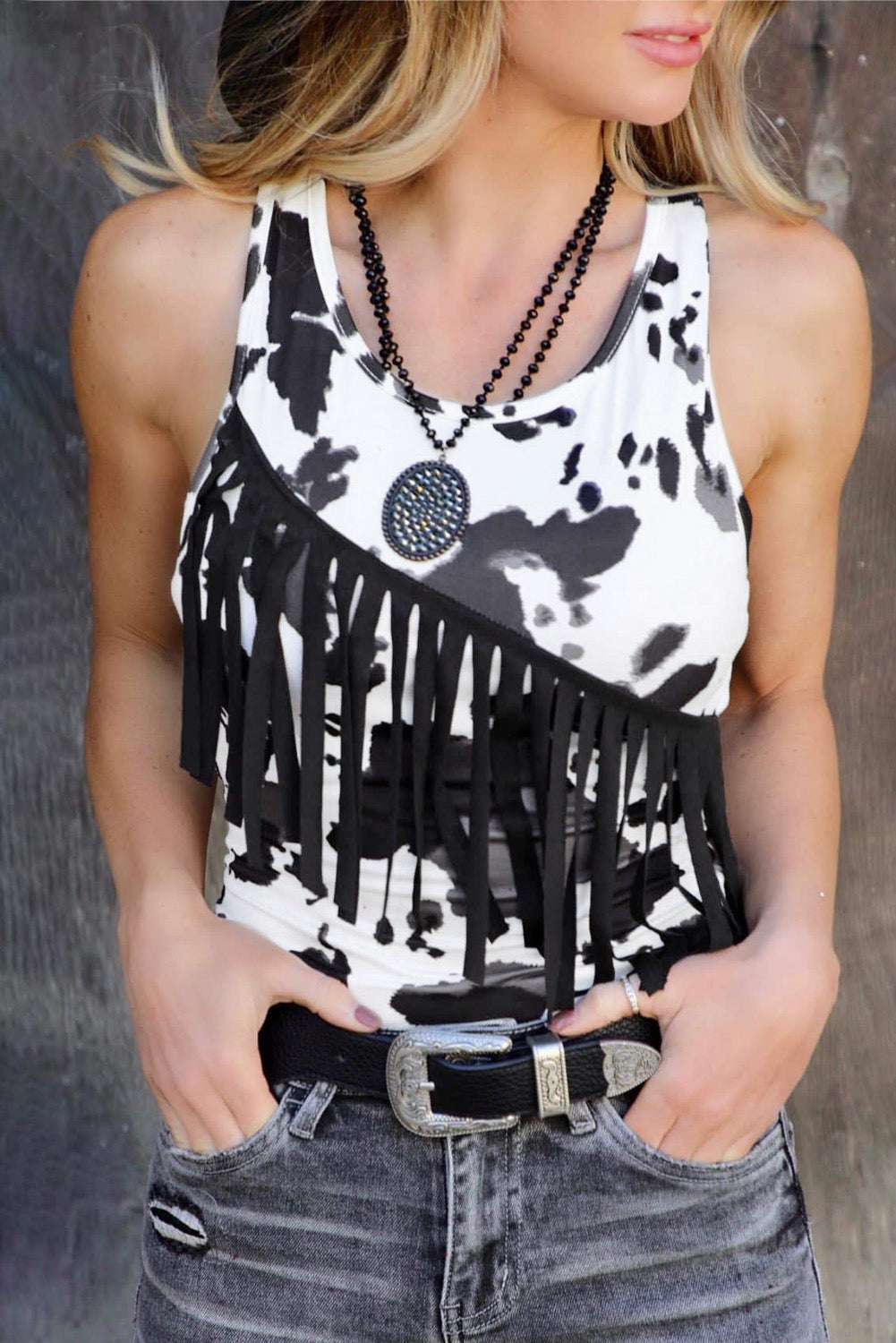 Cow print bodysuit