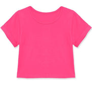 KIDS Crop Tee w/rolled Sleeve