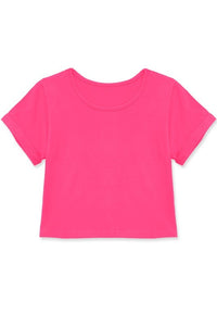 KIDS Crop Tee w/rolled Sleeve