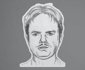 Dwight Drawing 3" Sticker