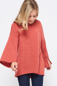 Kids Solid Sweater Top