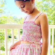KIDS Smocked Top with Skirt Set