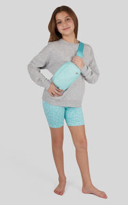 KIDS 3 Piece Set with Sweatshirt, Biker Shorts, and Fanny Bag