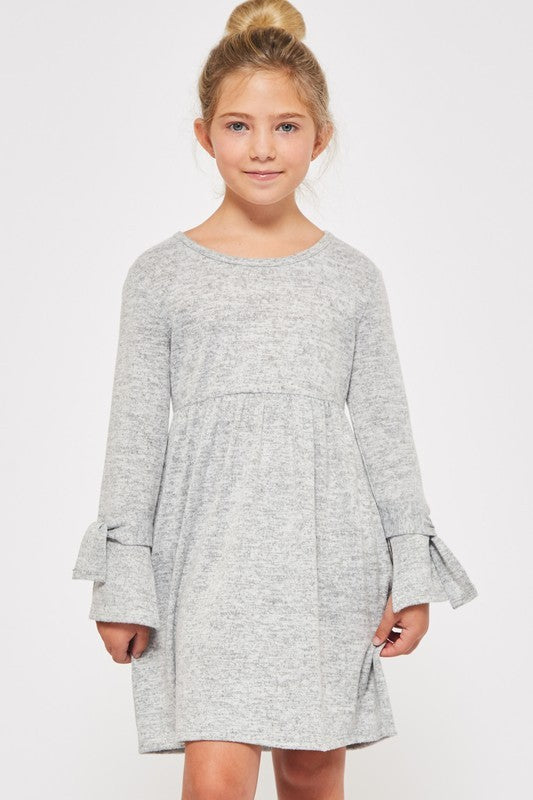 Kids Size Bell Sleeve Midi Press