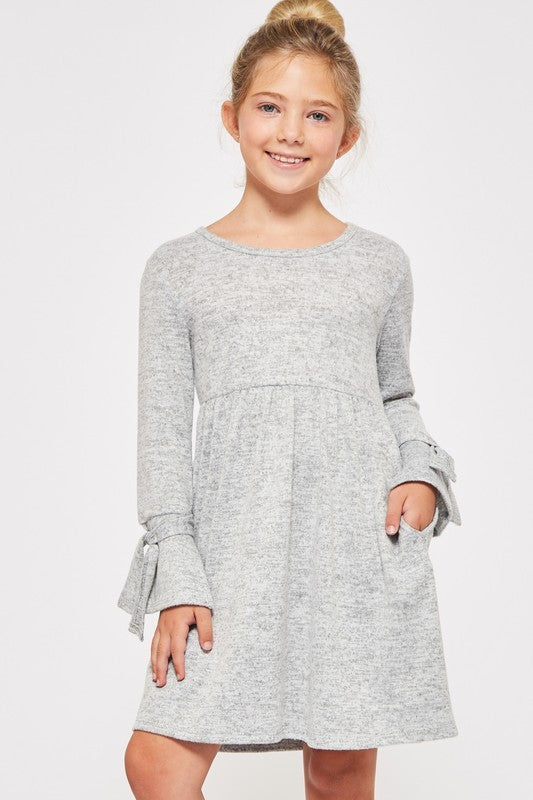 Kids Size Bell Sleeve Midi Press