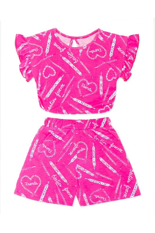 KIDS 2 Piece Besties and Hearts Set