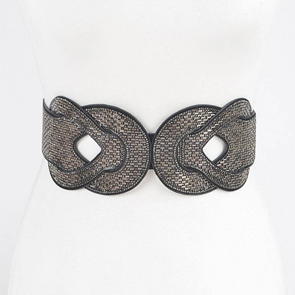 MULTI RHINESTONE ELASTIC BELT