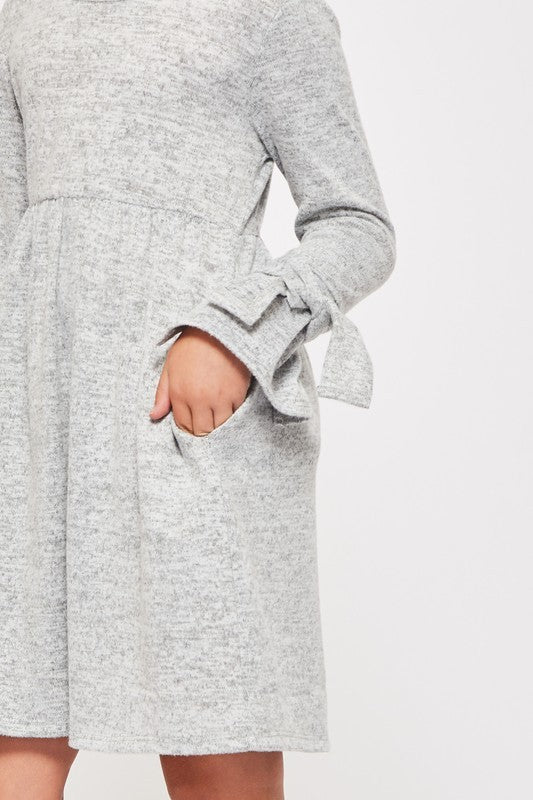 Kids Size Bell Sleeve Midi Press