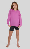 KIDS 3 Piece Set with Sweatshirt, Biker Shorts, and Fanny Bag