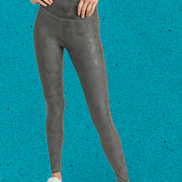 “Enter Sandman” Metallic Overlay Foil Print Highwaist Leggings
