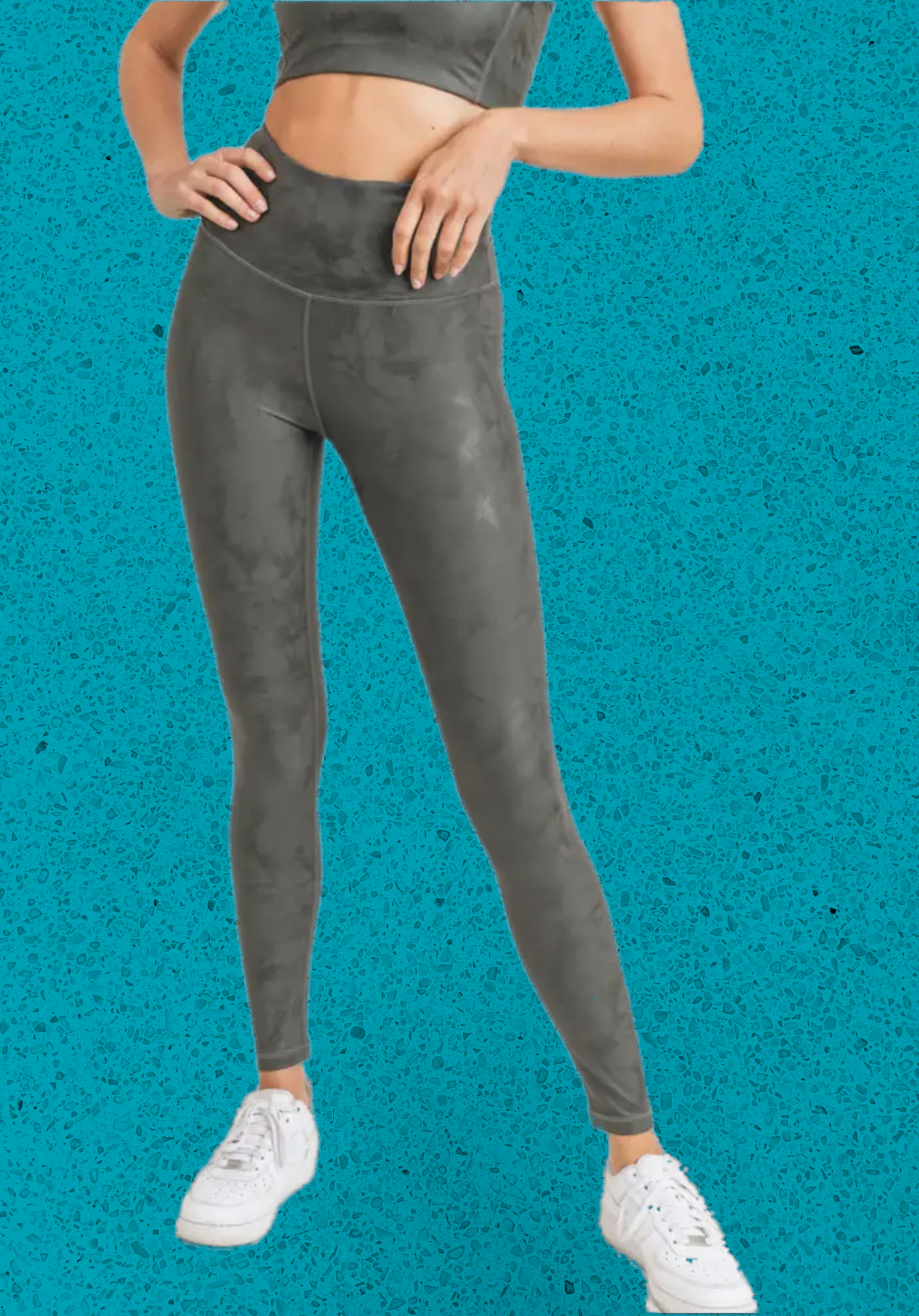 “Enter Sandman” Metallic Overlay Foil Print Highwaist Leggings