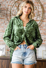 Load image into Gallery viewer, First Love Olive Velvet Top

