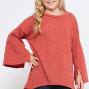 Kids Solid Sweater Top